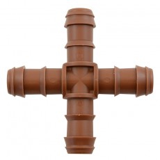 Steckverbinder für Tropfrohre, Kreuz-Stück 4 x17 mm